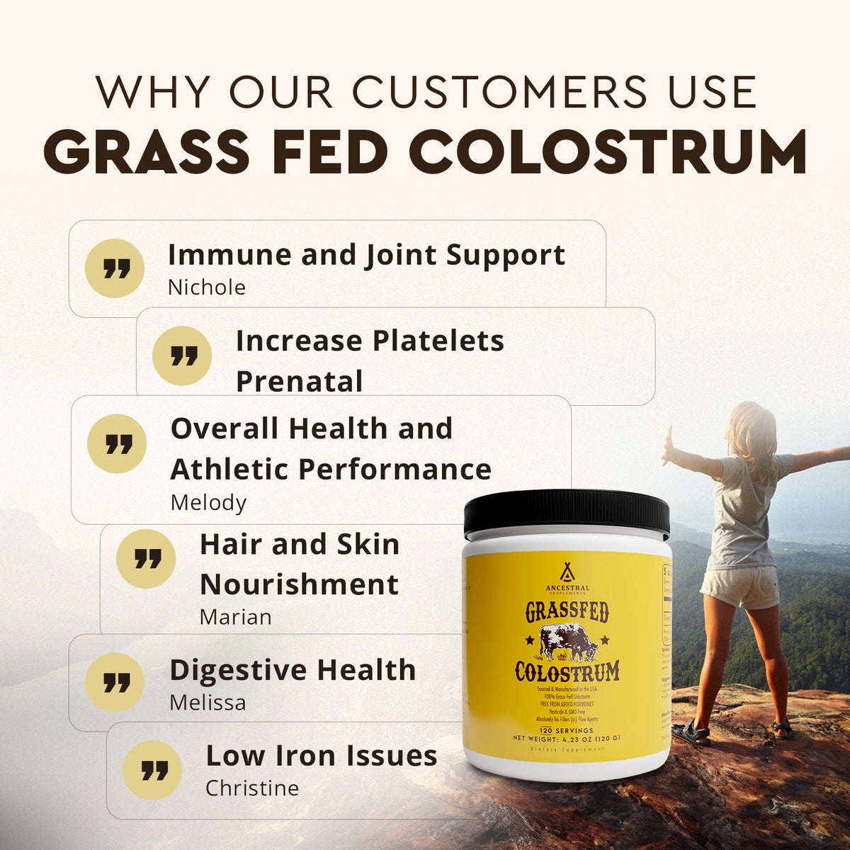 Grasgevoerde Runder Colostrum Poeder - 119 gram – afbeelding 7