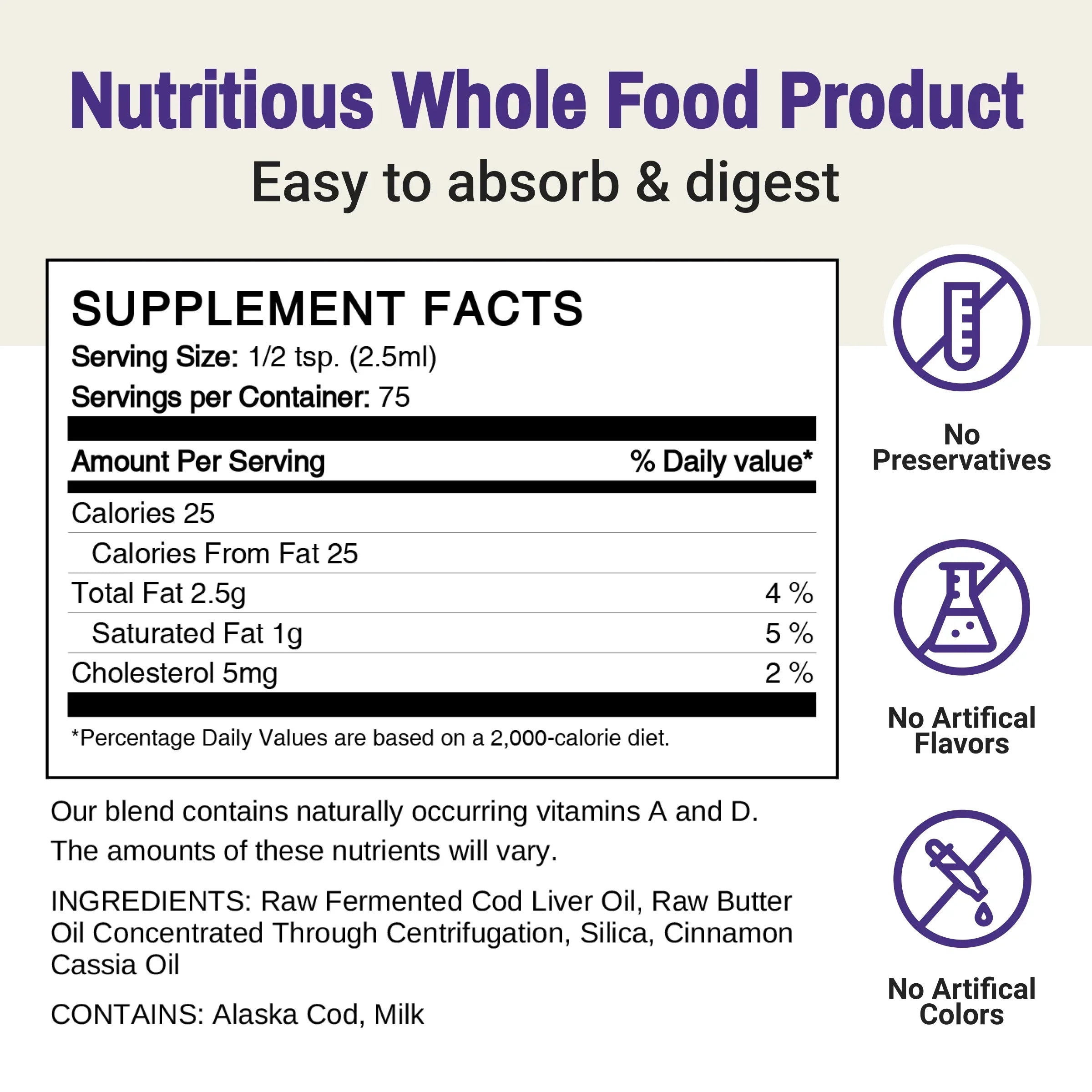 Fermentierter Lebertran & Butteröl Gel - Zimt