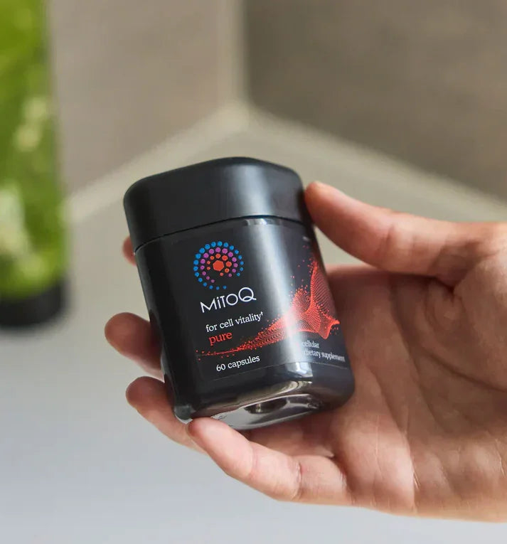 MitoQ met mitoquinol mesylaat supplement in verpakking