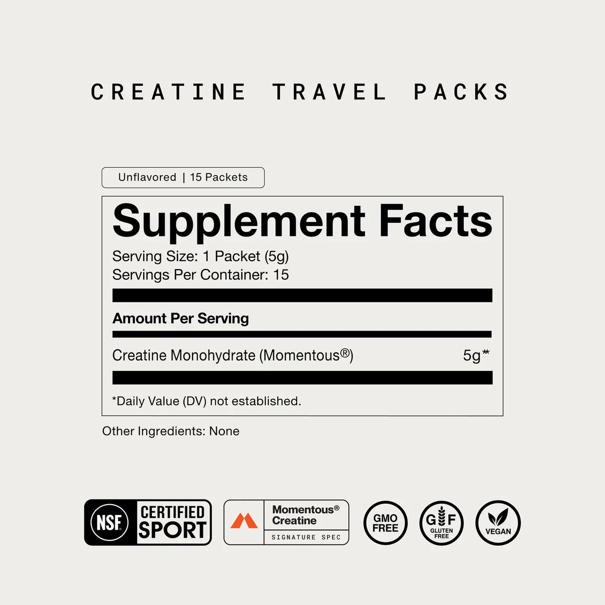Momentous Creatine Travel Packs, productfoto 3