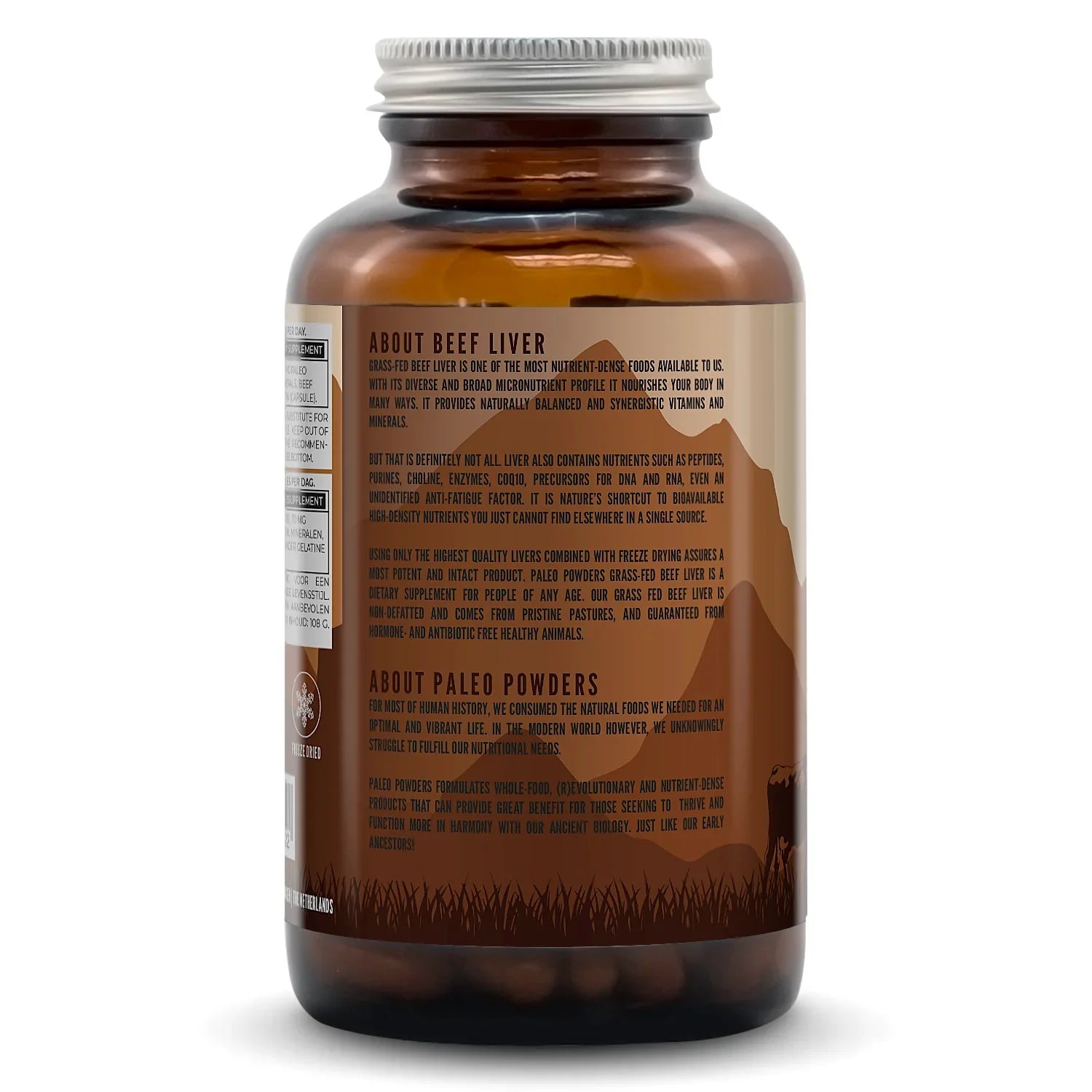 Runderlever capsules van grasgevoerde runderen - verpakking met 180 capsules