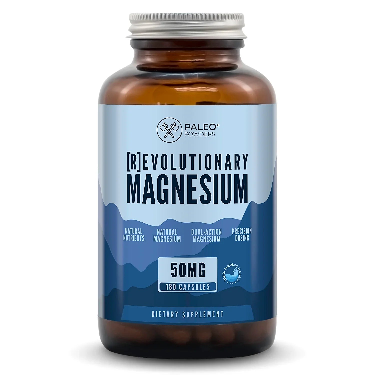 Magnesium - 100% Natürlich - 180 Kapseln