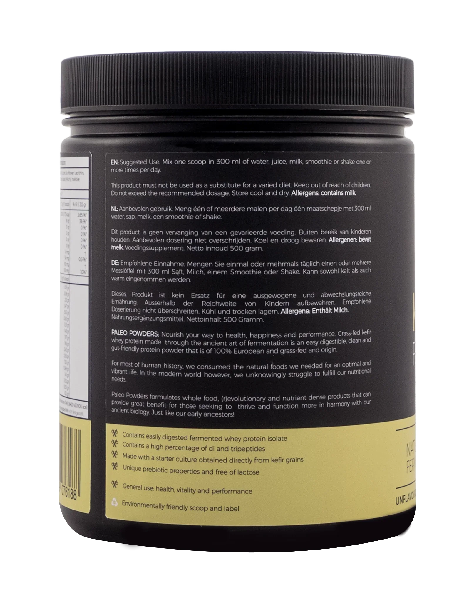 Kefir Whey - Fermentiertes Proteinpulver - 500 Gramm