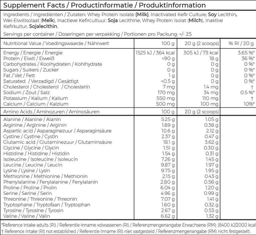 Kefir Whey - Fermentiertes Proteinpulver - 500 Gramm