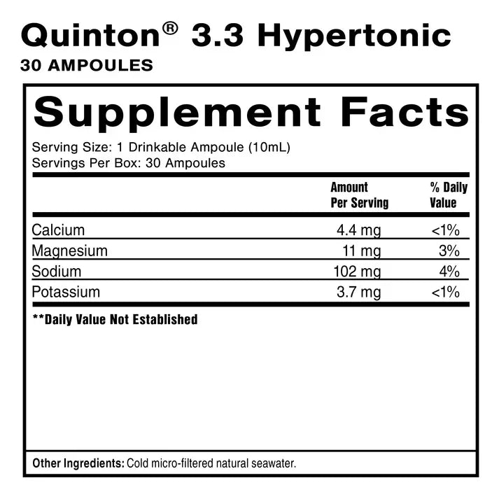 Quinton Hypertone Water – Elektrolyt Ampullen