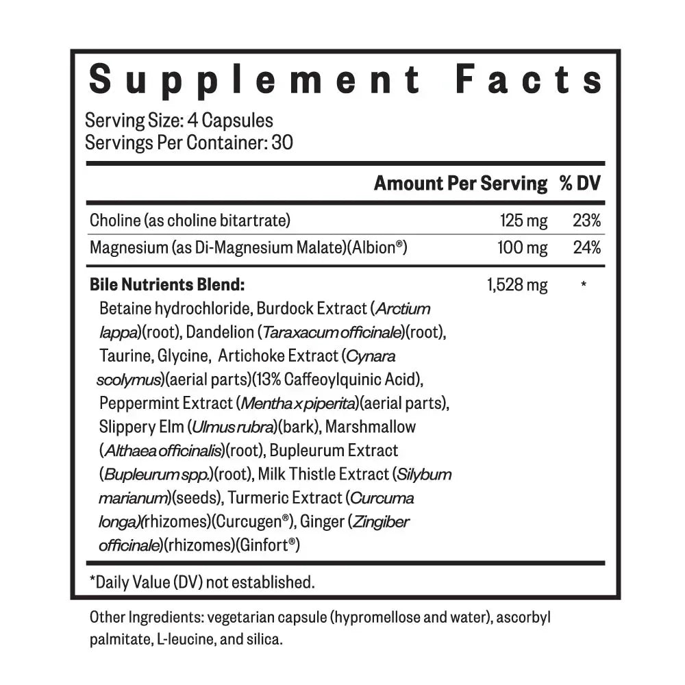 Bile Nutrients - 120 Kapseln