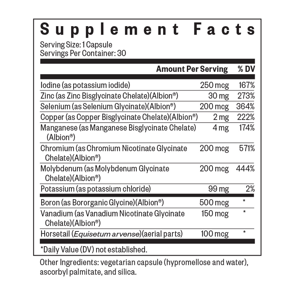 Trace Minerals Complex - 30 capsules