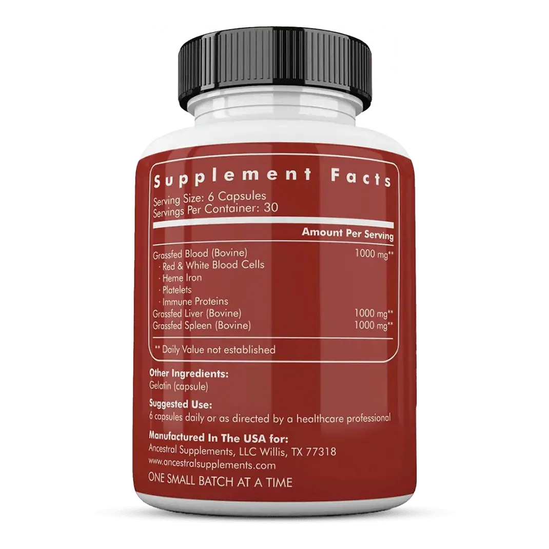 Runderbloed - Blood Vitality - Grasgevoerd - 180 capsules