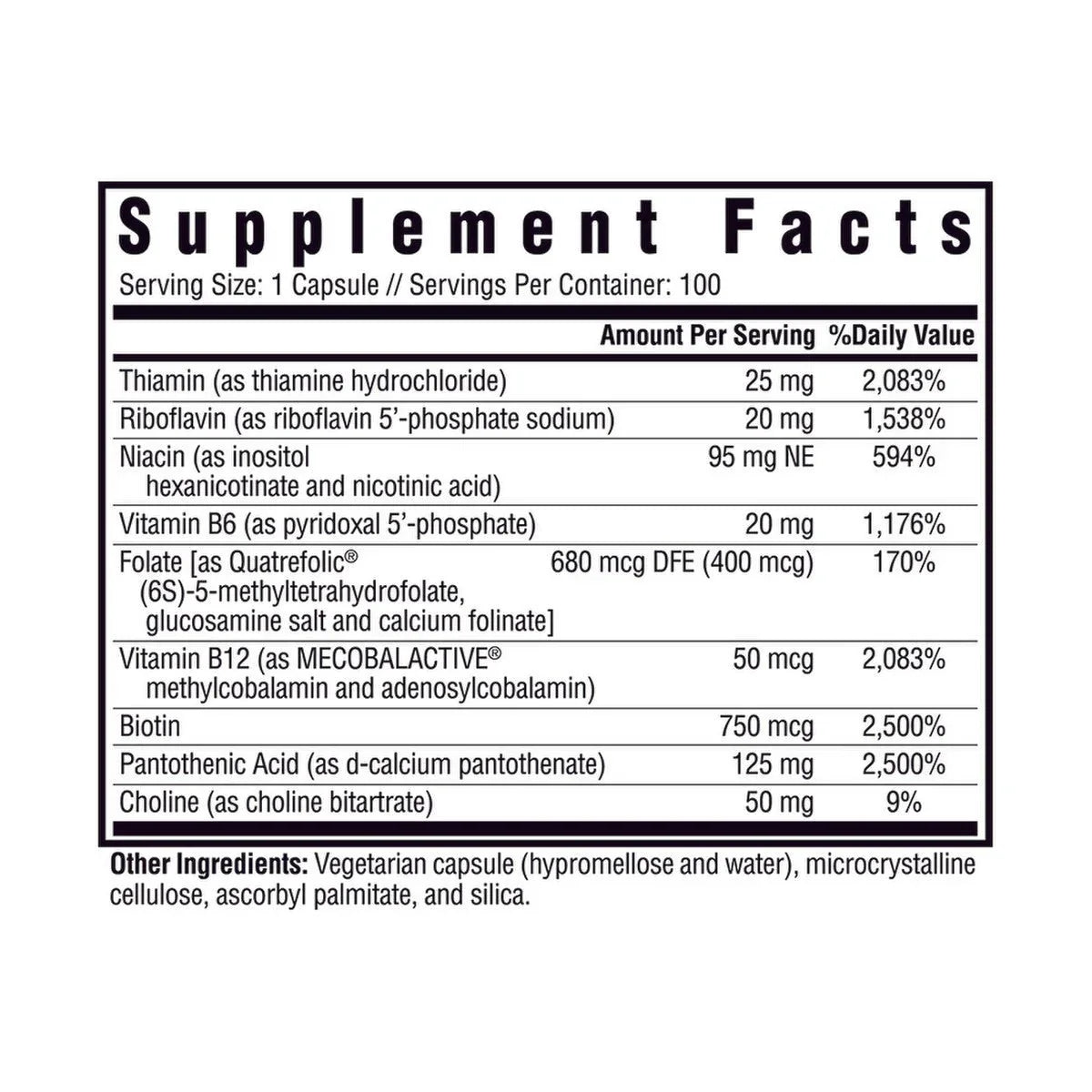B Complex Plus - 100 Capsules