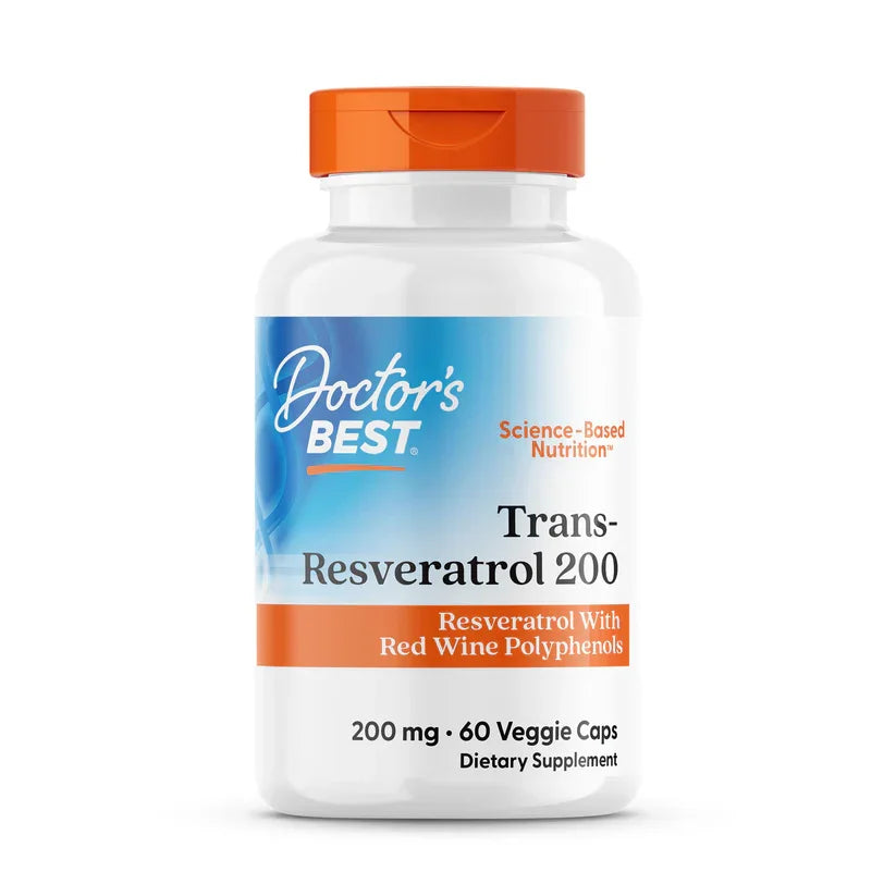 Trans-resveratrol 200 mg supplement in verpakking
