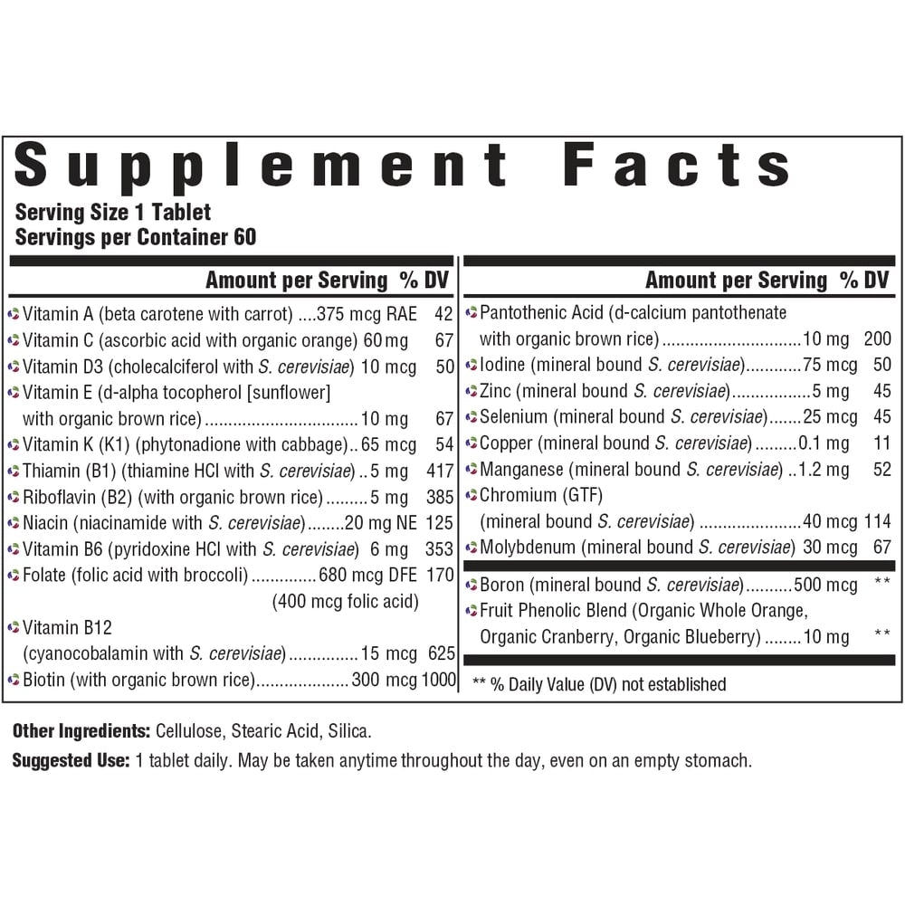 One Daily - Multivitaminen zonder IJzer - Ergomax