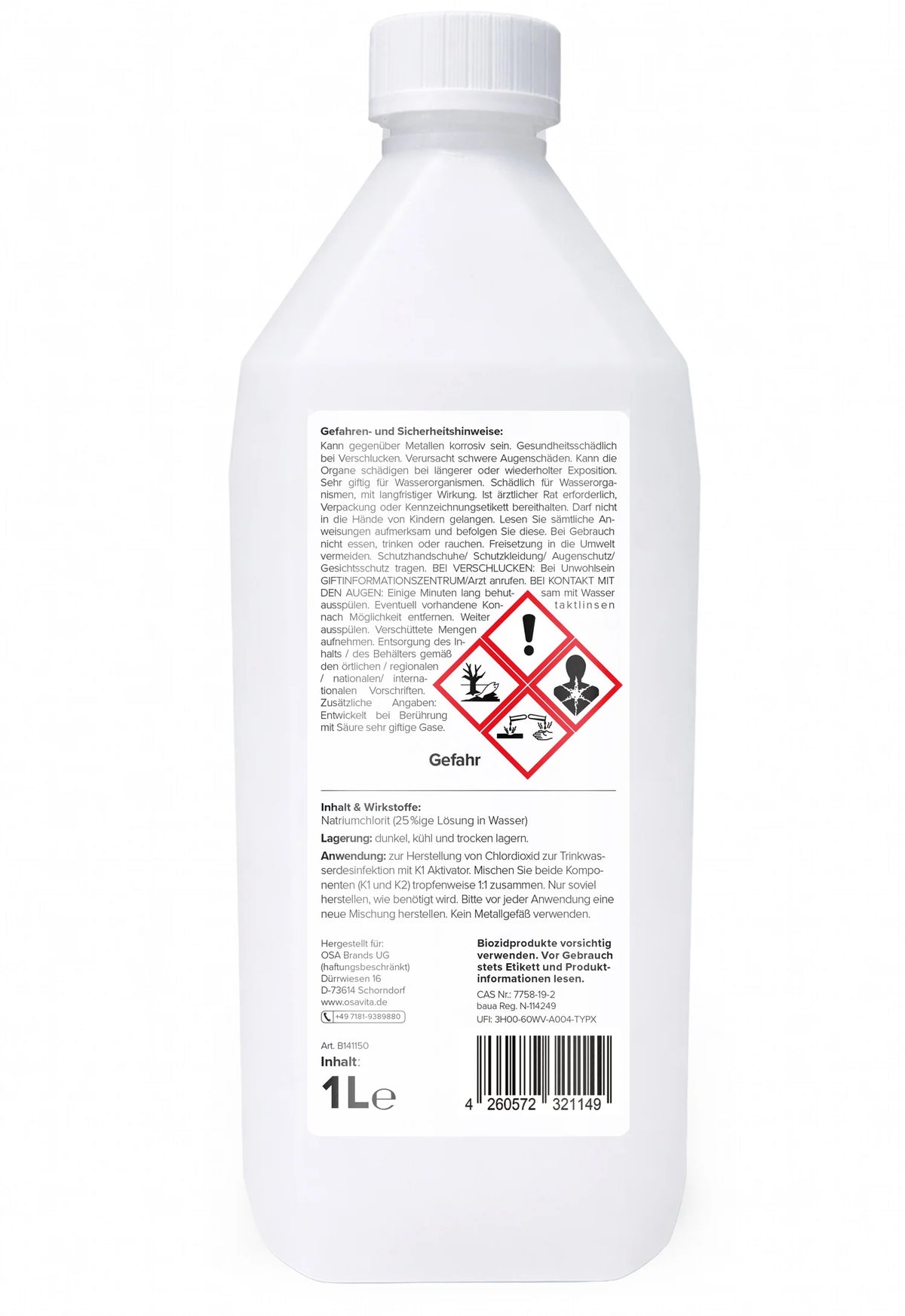 Natriumchloriet 25% - 1000 ml