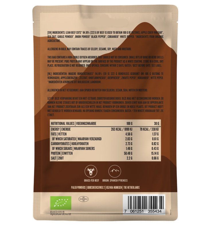 Biltong Beef Cuts - Bio - 30 Gramm
