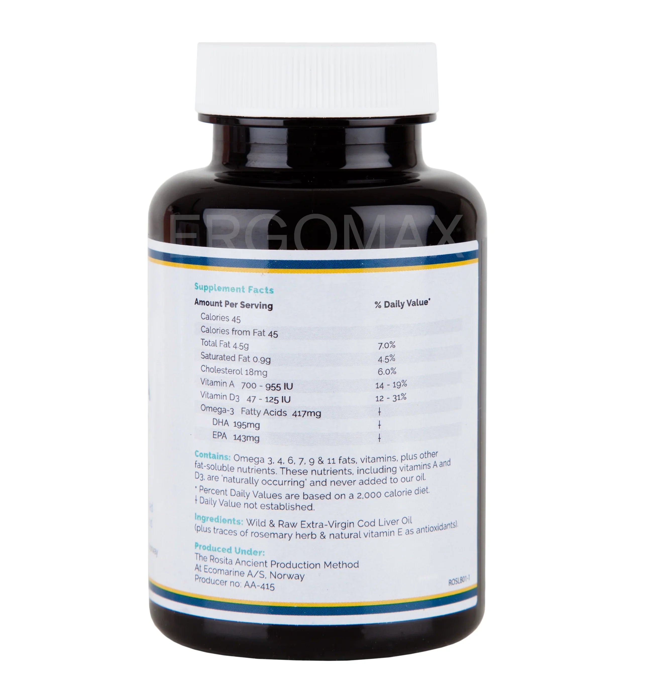 Extra Virgin Kabeljauw Levertraan - Softgels - Ergomax