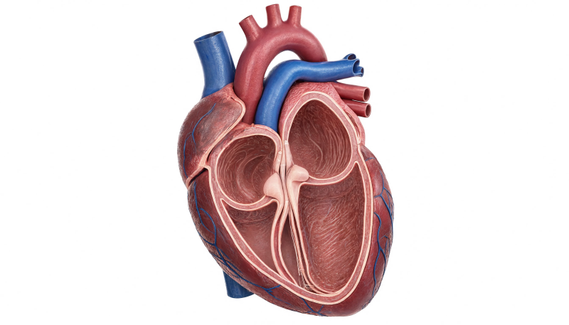 Anatomische illustratie van het menselijk hart