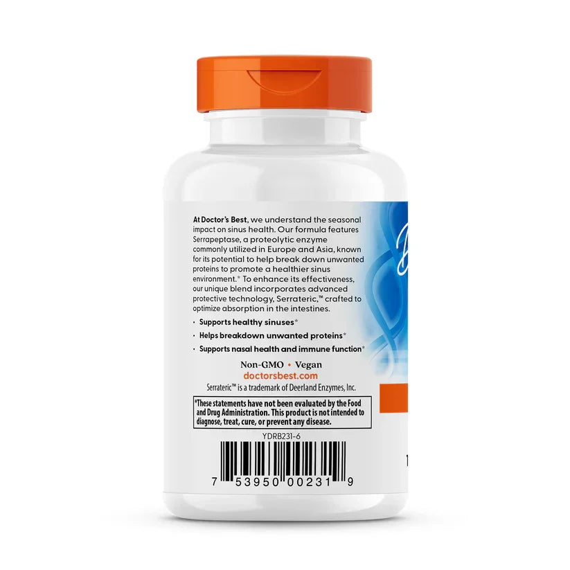 Serrapeptase 120.000 eenheden supplement in verpakking