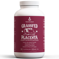 Ancestral Supplements Grassfed Placenta, pot met 180 capsules