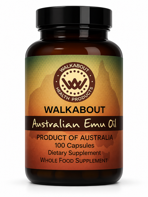 Walkabout australisches Emu-Öl, Dose mit 100 Kapseln
