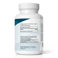 D-Serin-Supplementflasche mit Gebrauchsanweisung und Zutatenliste, 60 Kapseln von Ergomax.