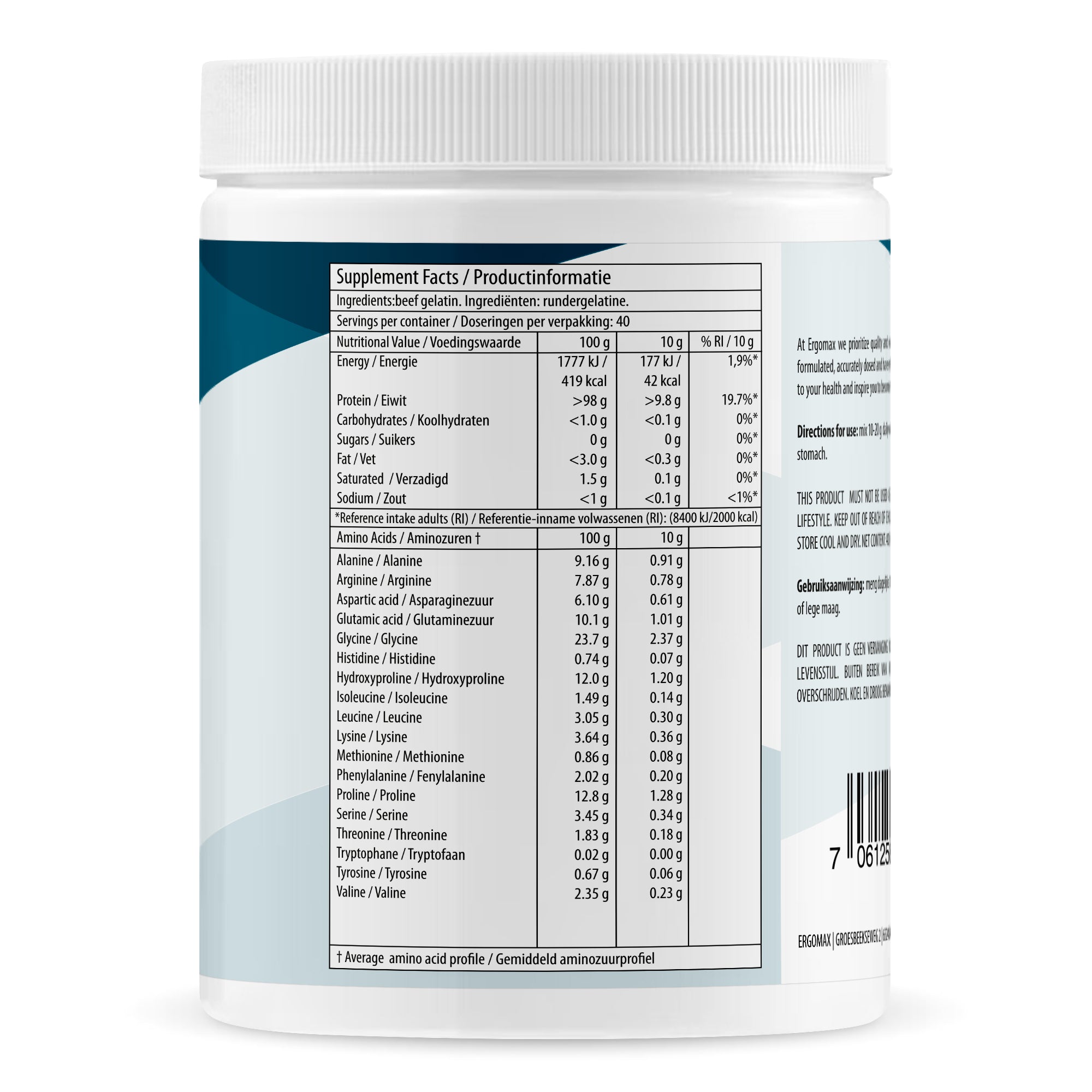 Rindergelatine (Grasgefütterte europäische Rinder)