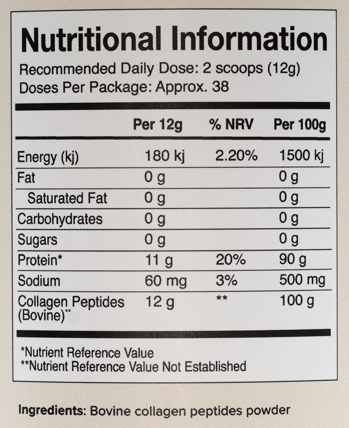 Collagen Hydrolysat - Grasgefüttert - 454 g