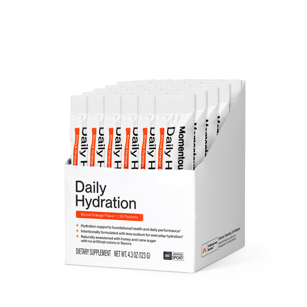 Momentous Daily Hydration elektrolytenpoeder in vier smaken