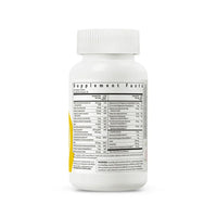 Etiket met voedingswaardetabel van kids multivitamine kauwtabletten