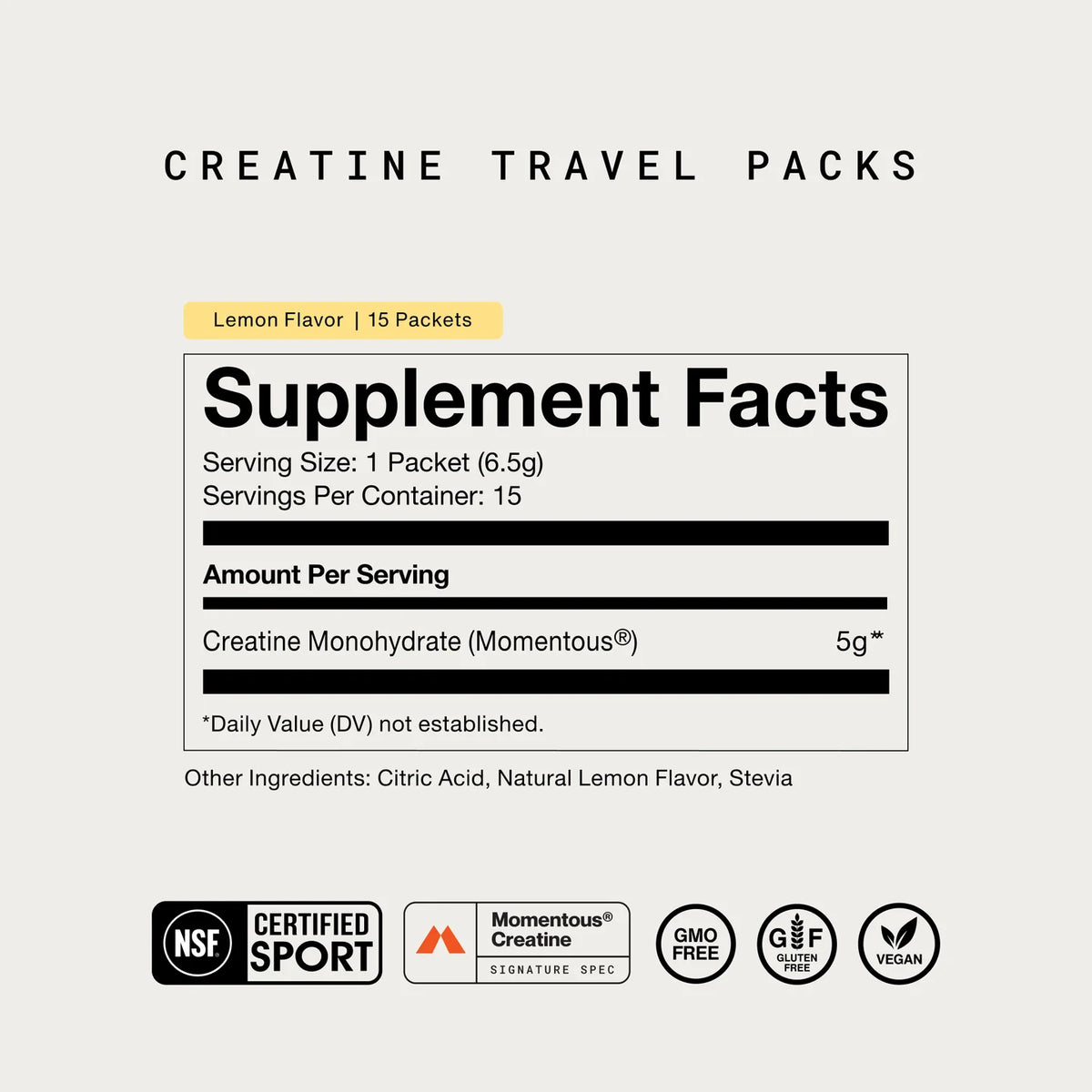 Momentous Creatine Travel Packs, productfoto 4