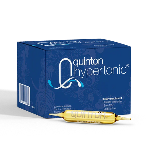 Quinton Hypertone Water elektrolyten ampullen in verpakking