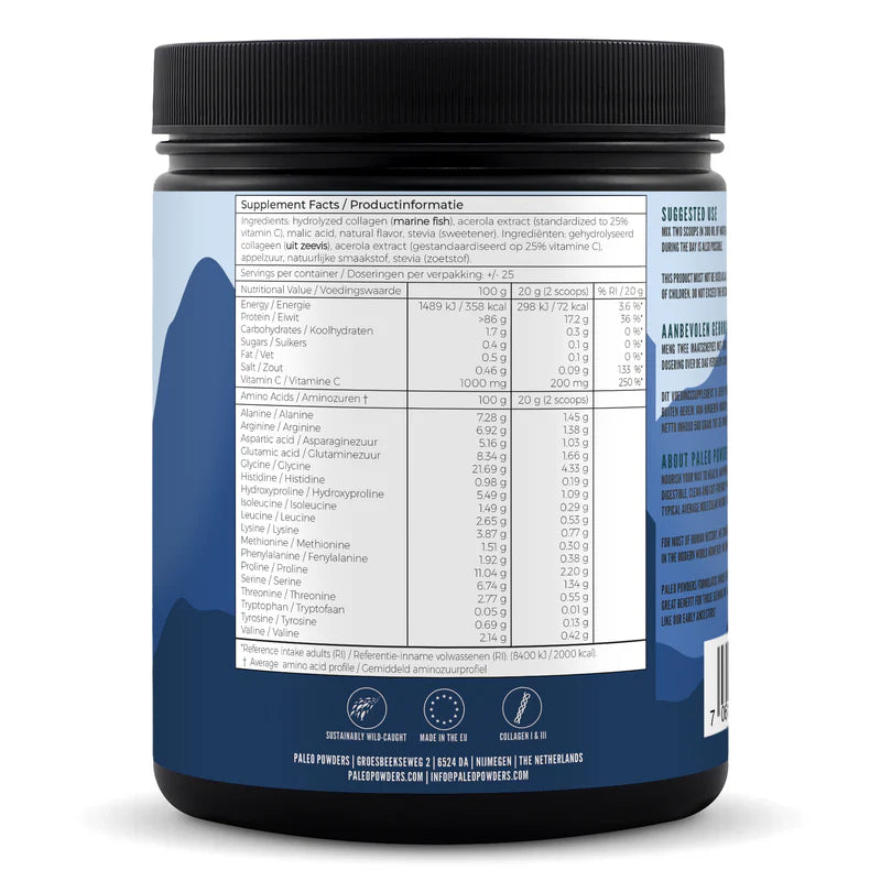 Kollagen-Hydrolysat - Wild gefangener Fisch - Erdbeere - 500g