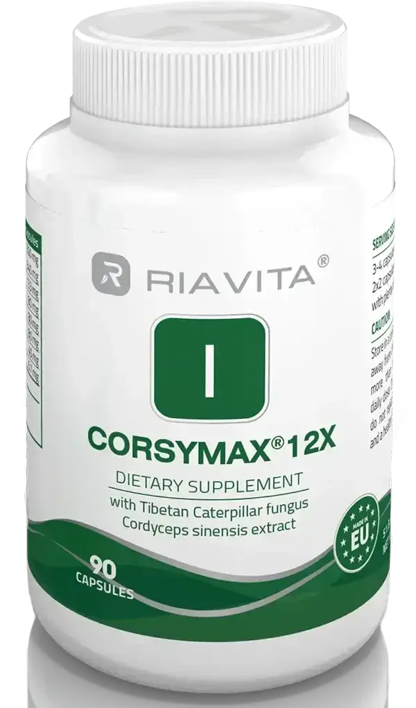 CorsyMAX 12x - Cordyceps-Myzel-Extrakt - 90 Kapseln