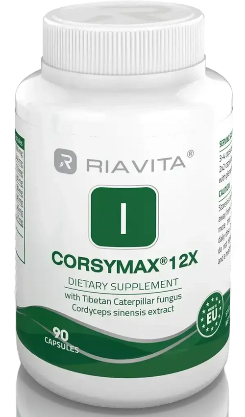 CorsyMAX 12x - Cordyceps-Myzel-Extrakt - 90 Kapseln