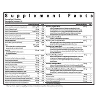 Etiket met voedingswaardetabel van optimal multivitaminen capsules