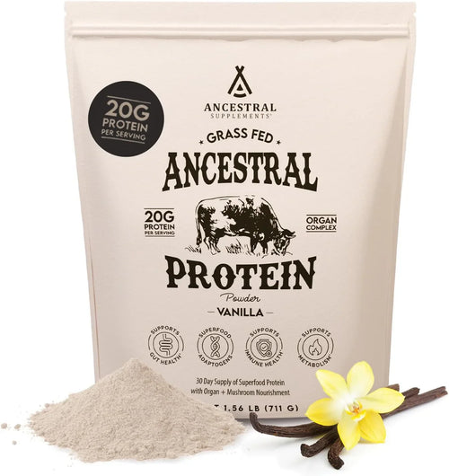 Ancestral Proteinpulver - Grasgefüttert - Vanille - 711 gramm