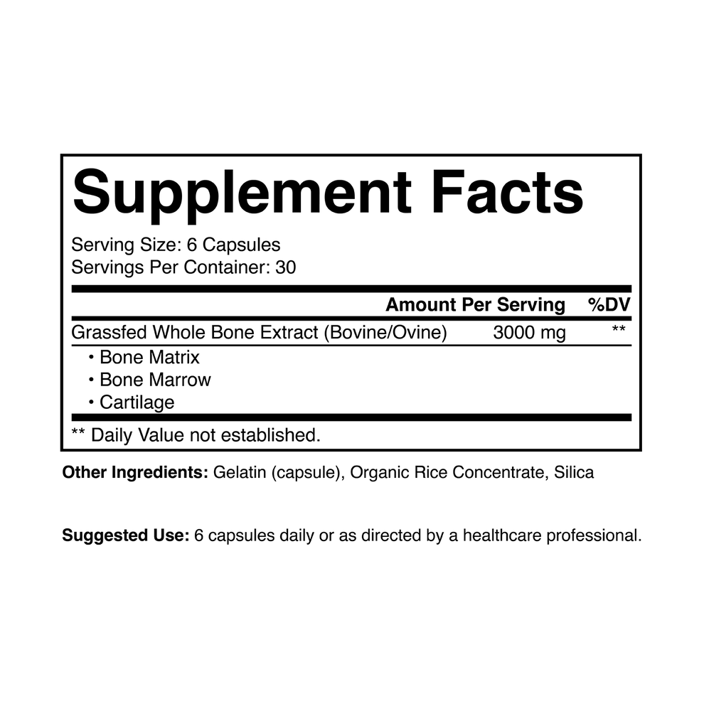 Rinderknochenmark - Grasgefüttert - 180 Kapseln