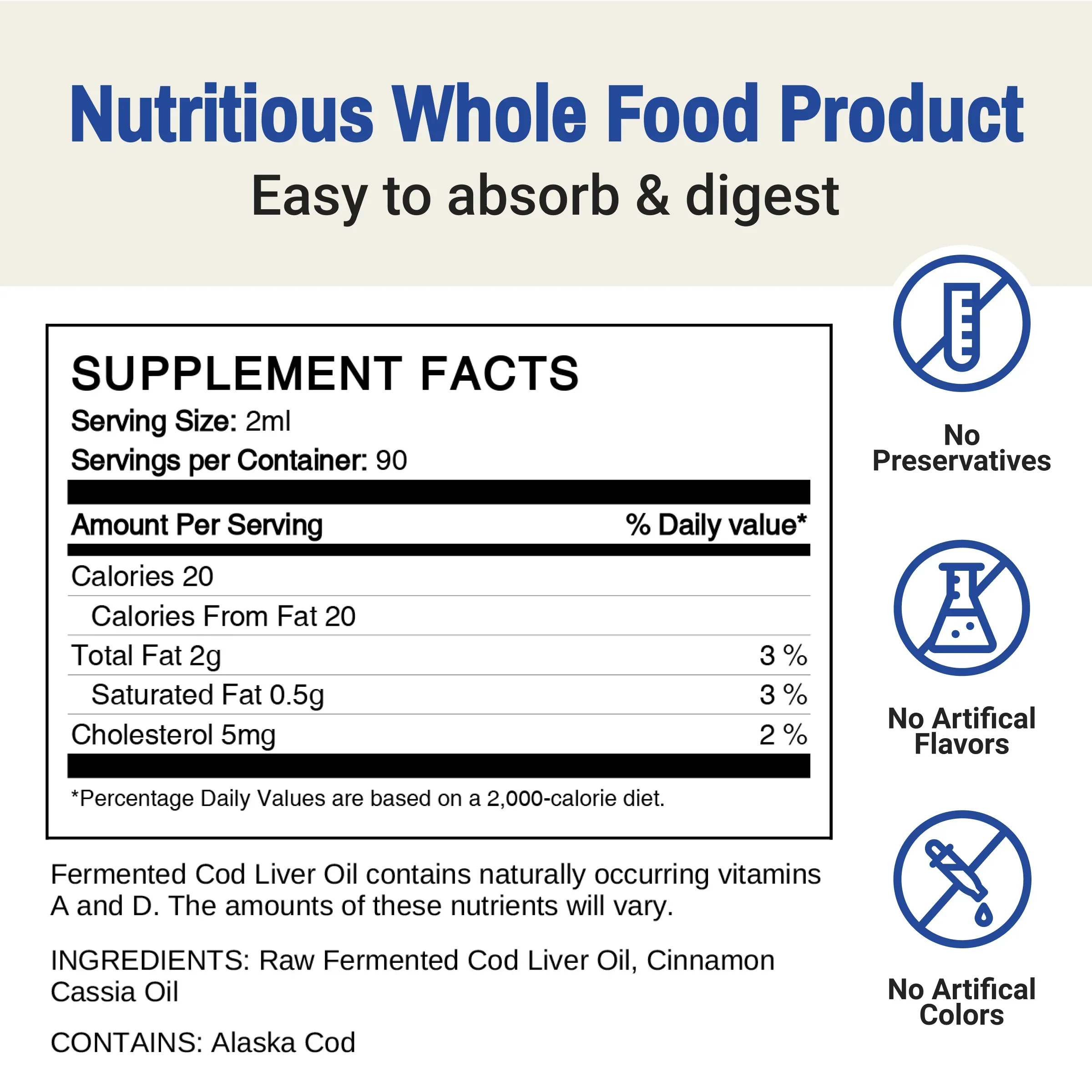 Flüssiger fermentierter Lebertran - Zimt