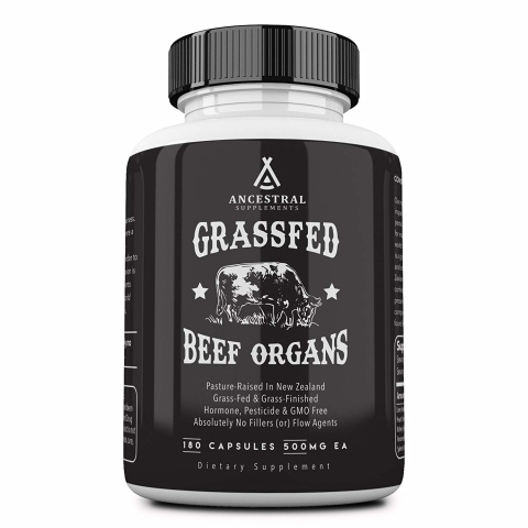 Ancestral Supplements - Grasgefüttertes Rind Organmix - 180 Kapseln