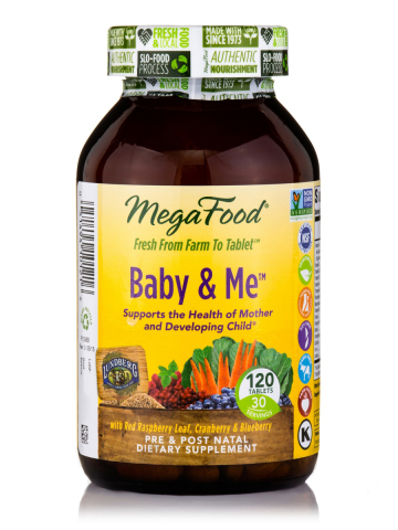 MegaFood - Baby & Me – Natürliche Schwangerschaftsvitamine  - 120 Tabletten