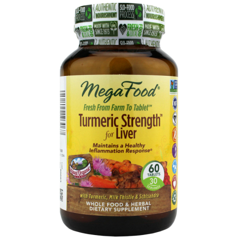 MegaFood - Turmeric Strength - Leber Formulierung - 60 Tabletten